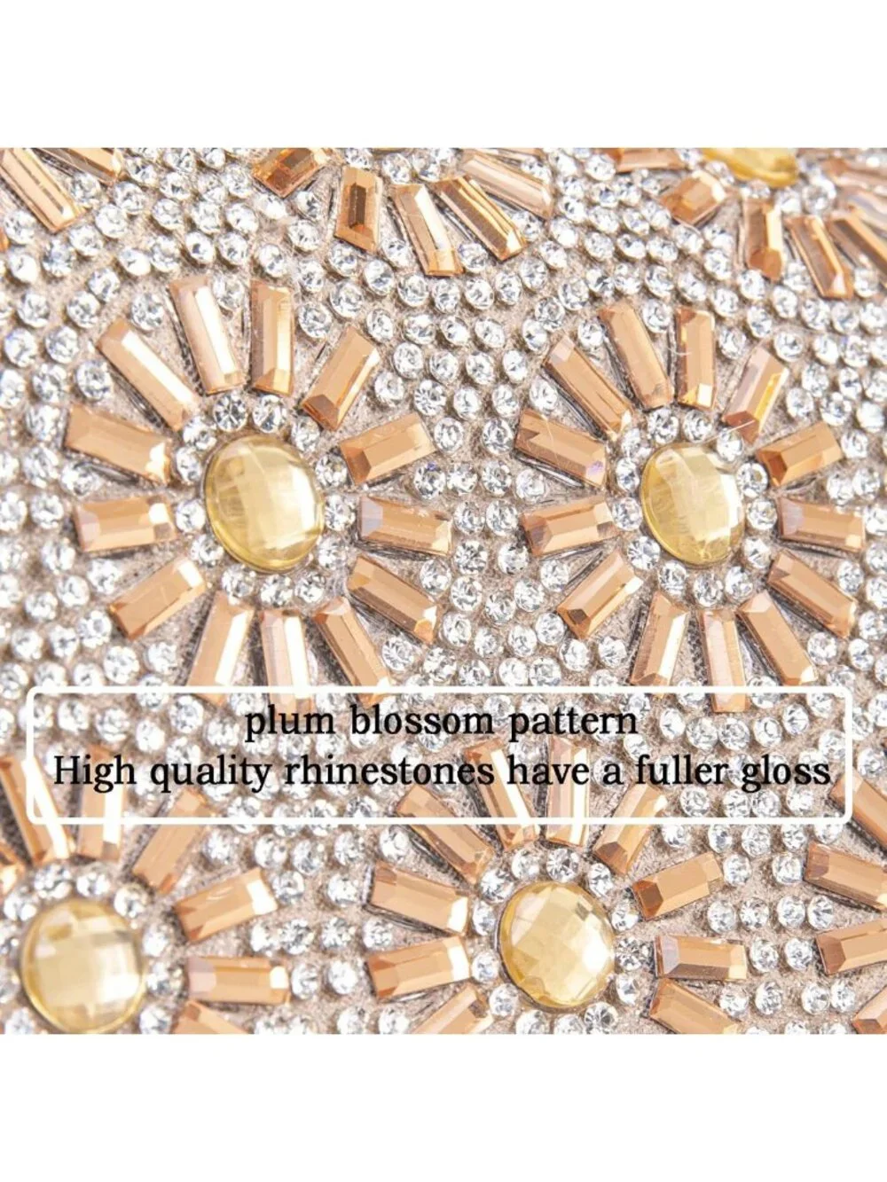 Sparkly Rhinestone Evening Crossbody Bag | Crystal Clutch Purse with Chain